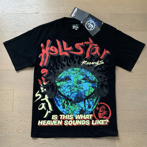<span class=keywords><strong>Camiseta</strong></span> Casual de Moda para Hombre y Mujer, Manga Corta, 100% Algodón, 260 Gramos, Estilo Vintage con Estampado de <span class=keywords><strong>Estrellas</strong></span>, Tejido de Punto - Product Image 4