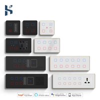 Maison intelligente personnalisable 2M ZigBee verre interrupteur d'éclairage mural contrôle tactile ventilateur régulateur Alexa Google Compatible EU Standard 16A