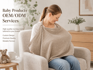 Copertina per Allattamento Personalizzata in Mussola 100% Cotone, Grembiule Multiuso per Allattamento, Tettuccio per Seggiolino Auto e Copertura per <span class=keywords><strong>Passeggino</strong></span> - Product Image 1