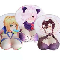 Repose-poignet chauffant en gel à motif de dessin animé, tapis de souris anime 3D avec gros seins en silicone, antidérapant, protection du poignet pour le bureau