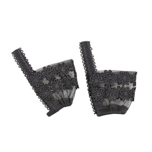 Bande de Fixation en dentelle élastique douce et <span class=keywords><strong>Anti</strong></span>-chute noire, sans nœud, boucle de lacet pour chaussures à talons hauts - Product Image 4