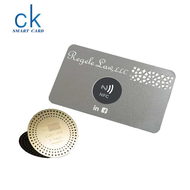 High-End Custom Stainless Steel 13.56MHZ Card NFC Business Smart Control Card for METAL Card