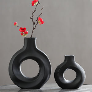 Ev dekor lüks aksesuarları ile İskandinav Modern rustik Modern dekoratif toptan seramik vazolar yapay bitkiler - Product Image 1