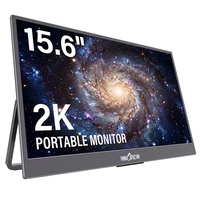 Monitor Portátil de 15.6 Pulgadas 2K QHD 1440P 100% SRGB HDR con Soporte de Escritorio para Uso con Computadora Portátil o de Escritorio
