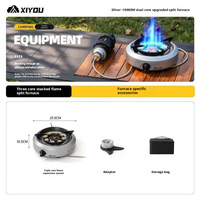Nouvelle cuisinière à gaz portable 2026 de 10000W haute puissance, type split, à pression stabilisée, 8 brûleurs, pour camping en extérieur et préparation du thé