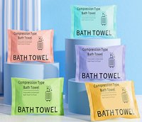 Disposable Compressed Bath Towels Portable Washcloths Individually Wrapped Thick Durable for Camping Hiking Hotel Vacation Trip