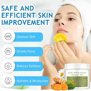 Venta al por Mayor de Fábrica, 50 Unidades de Discos de Limpieza Faciales con Ácido Kójico y Cúrcuma para Reducir Poros - Product Image 5