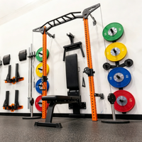 Rack de potencia plegable de pared con cable cruzado, equipo multifunción de acero inoxidable para gimnasio en casa, para ejercicios de brazos y pecho