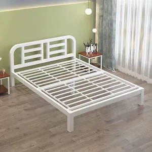 Hot Sale Portable Metal Steel Super Single Wooden Folding Bed Modern Design Foldable for Bedroom Hotel Hospital Living Room Use