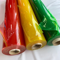 Film PVC transparent coloré écologique pour sacs, matériau d'emballage imperméable pour sacs à main