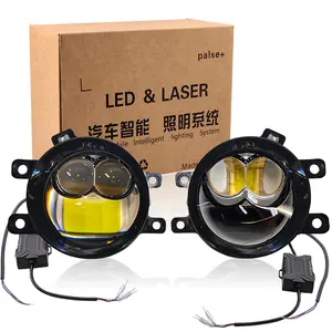 3 Polegada Dual laser led farol Lens Fog Lights 12V luz branca 6000K Bi LED Projetores Lens 3.0 Para Toyota Laser Fog Lamp Lens