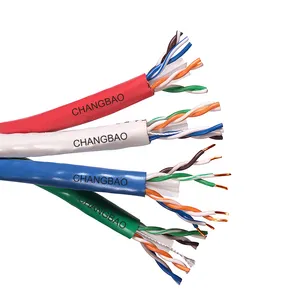 Cable lan de cobre desnudo, cable ethernet Cat 6, cable de comunicación Cat6
