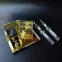 Ornement de voiture Kaaba en cristal doré magnétique à double colonne, cadeau musulman de l'Aïd Ramadan, ornement de table
