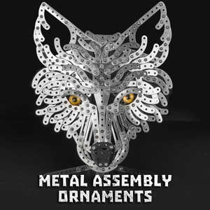 Vente chaude Produits En <span class=keywords><strong>Métal</strong></span> Puzzle Loup Aigle Lion Ours <span class=keywords><strong>Tête</strong></span> De Bureau Ornement 3D Blocs De Construction En <span class=keywords><strong>Métal</strong></span> Puzzle Jouets pour Enfants Adultes - Product Image 3