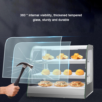 Vitrine chauffante électrique pour aliments chauds, vitrine commerciale pour pizza, poulet, tarte, avec isolation thermique