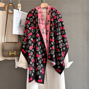 Mới Mùa Thu Ngọt ngào anh đào Jacquard khăn cho phụ nữ-thời trang dày ấm khăn đa năng chống lạnh khăn choàng - Product Image 5