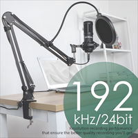 Vente de liquidation, kit de microphone à condensateur USB professionnel pour PC ou ordinateur portable, micro pour l'enregistrement, la diffusion, les jeux, YouTube