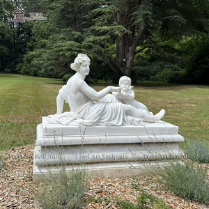 Natural White External <strong>Greek</strong> Goddess with Cupid Statue for Outside - Product Image 5