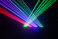 Projecteur laser RGBW 6 faisceaux DMX à commande vocale en aluminium, CRI 95 élevé, IP33, pour scène, bar, boîte de nuit, KTV, couleur pleine, vert, rouge, tête mobile