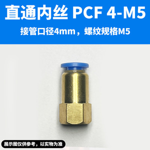 Conector Neumático de Conexión Rápida para Manguera de Aire, Recto, Rosca Interna para Medios Gaseosos - Modelos PCF 8-01/8-02/10-04/12-04 - Product Image 2