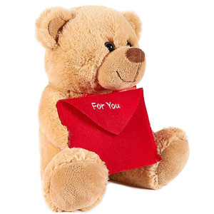 Doğum günü hediyesi için zarf ile özel yapılmış yumuşak peluş kahverengi 12 inç oyuncak ayı bebek - Product Image 3