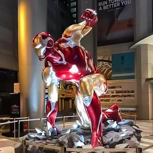 Statue Marvel en Résine <span class=keywords><strong>Hulk</strong></span> Contre Iron Man Taille Réelle Décoration Écologique pour la Maison Sculpture en Fibre de Verre pour Pâques - Product Image 2