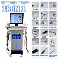 Appareil d'hydrodermabrasion multifonctionnel 18-en-1 avec 18 poignées, soin du visage aquatique, matériau ABS, soin de la peau et hydratation