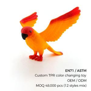 Jouets pour oiseaux en TPR qui changent de couleur, extensibles, brillent dans le noir, pour perroquets, toucans, cacatuaux, objets de collection |   MOQ OEM 12 000 - Product Image 1