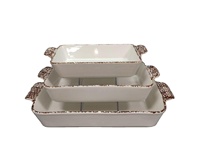 Ensemble de plats à pâtisserie personnalisés pour la cuisine, plat à four rectangulaire, plats à gratin en céramique, plat à four pour four à gaz
