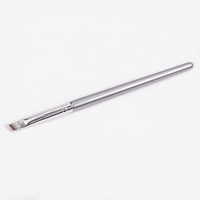 Pinceau Eyeliner Plat Angulaire à Poils Synthétiques avec Manche en Bois DM pour Maquillage, avec Logo, Échantillon Gratuit