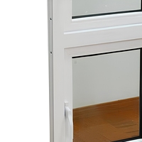 Fenêtre à double battant en PVC double vitrage pour chambre, cuisine, maison