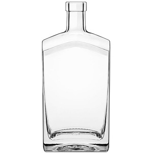 Rỗng tái sử dụng phẳng vuông thủy tinh bao bì chai cho OX Brandy <span class=keywords><strong>Cognac</strong></span> nhà Brew cổ điển rượu vang tùy chỉnh nút chai 500ml 700ml 750ml - Product Image 1