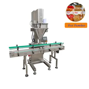 Automatic Spice Seasoning Flour Chili Milk Masala Jar Bottle Weighing Fill Dry Auger Screw Powder Filling Machine