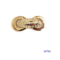 Boucles de chaussures en alliage de zinc pour femmes, accessoires, pinces à chaussures, vente en gros, 12 pièces
