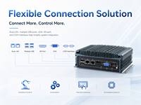 Computadora Compacta Sin Ventilador, Doble LAN, 2 COM, USB, HD, VGA, para Gabinetes de Control, Compatible con Windows y Linux, Computadora Industrial