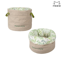 Coussin pour animaux de compagnie Letter from the Forest Bucket, double usage, en forme de baril, avec poignée, réversible, bicolore, pour petits chats et chiens