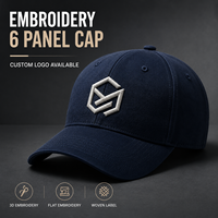 Casquette de baseball 6 panneaux en sergé de coton, personnalisable avec logo, réglable, unisexe, pour sports de plein air, vente en gros usine