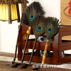Plumeau en bambou à tête ronde pour le nettoyage des meubles, fabriqué au Zhejiang - Product Image 3