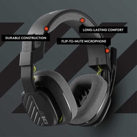 Logitech Astro A10 Gen 2 Headset Gaming berkabel, headphone kabel ringan Headset Gamer dengan mikrofon bisu untuk PC PS