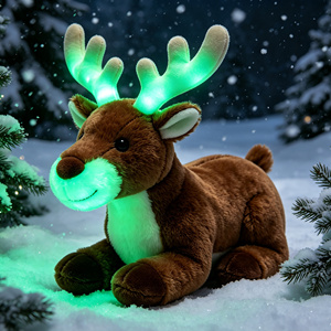 Peluche Écologique Lumineuse Sans Fluorescentes en Forme <span class=keywords><strong>d</strong></span>'Élan, Lavable en Machine, Douce pour la Peau, Idéale pour les Boutiques de Maternité et les Lots Cadeaux de Noël - Product Image 3