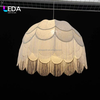 Lustre LEDA de luxe vintage en fer forgé avec pampilles, suspension pour mariage, événement, salle de banquet, luminaire de plafond, taille personnalisable