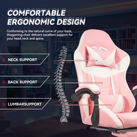 Fauteuil de jeu électrique ergonomique en métal moderne pour l'e-sport, avec éclairage LED RGB, massage, design polyvalent et repose-pieds extensible