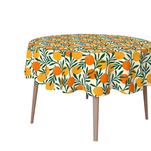 Tovaglia Personalizzata con Stampa di Foglie e Aranci per Arredamento Casa, Tovaglia Premium Impermeabile per Ristoranti - Product Image 6