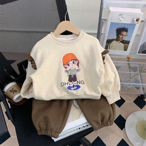 Completo <span class=keywords><strong>Abbigliamento</strong></span> Estivo Vintage 2026 per Bambine, Nuovo Set in Tessuto Spun con Motivo Tinta Unita per Bambini - Product Image 3