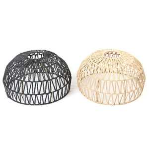 Paper <b>Rope</b> Lampshade Round Khaki Chandelier Shade For Restaurants Tea Rooms Home Decor - Product Image 4