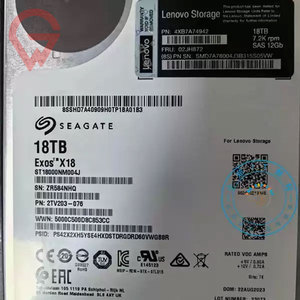 ฮาร์ดดิสก์ไดรฟ์ 4XB7A74942 18TB 7.2K 3.5 นิ้ว HDD SAS 2U12 สำหรับ ThinkSystem DE Series แบบ Hot Swap ภายในสำหรับองค์กร 4XB7A74942 18T - Product Image 1