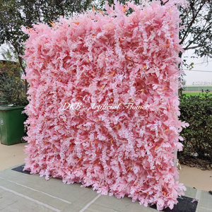 Nouveau 5D Rose Fleurs Panneau Mural Toile de Fond Mariage Rose Irrégulier Fleur Mur 8ft x 8ft pour la Fête de Mariage - Product Image 5