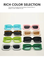 Petites lunettes de soleil carrées transparentes Lunettes de soleil rétro Macaron Candy Jelly femmes Haute qualité Lunettes de soleil colorées Rectangle Lunettes de soleil bon marché
