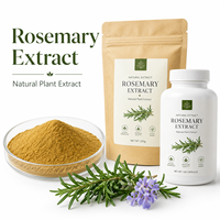Poudre d'extrait de romarin certifiée GMP LongBio, acide rosmarinique, acide carnosique, antioxydant naturel, qualité alimentaire, extrait végétal pour