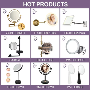 Nouveau Miroir de <span class=keywords><strong>Maquillage</strong></span> Carré Mural à LED Grossissant Anti-Buée Pivotant pour Douche et Rasage - Product Image 4